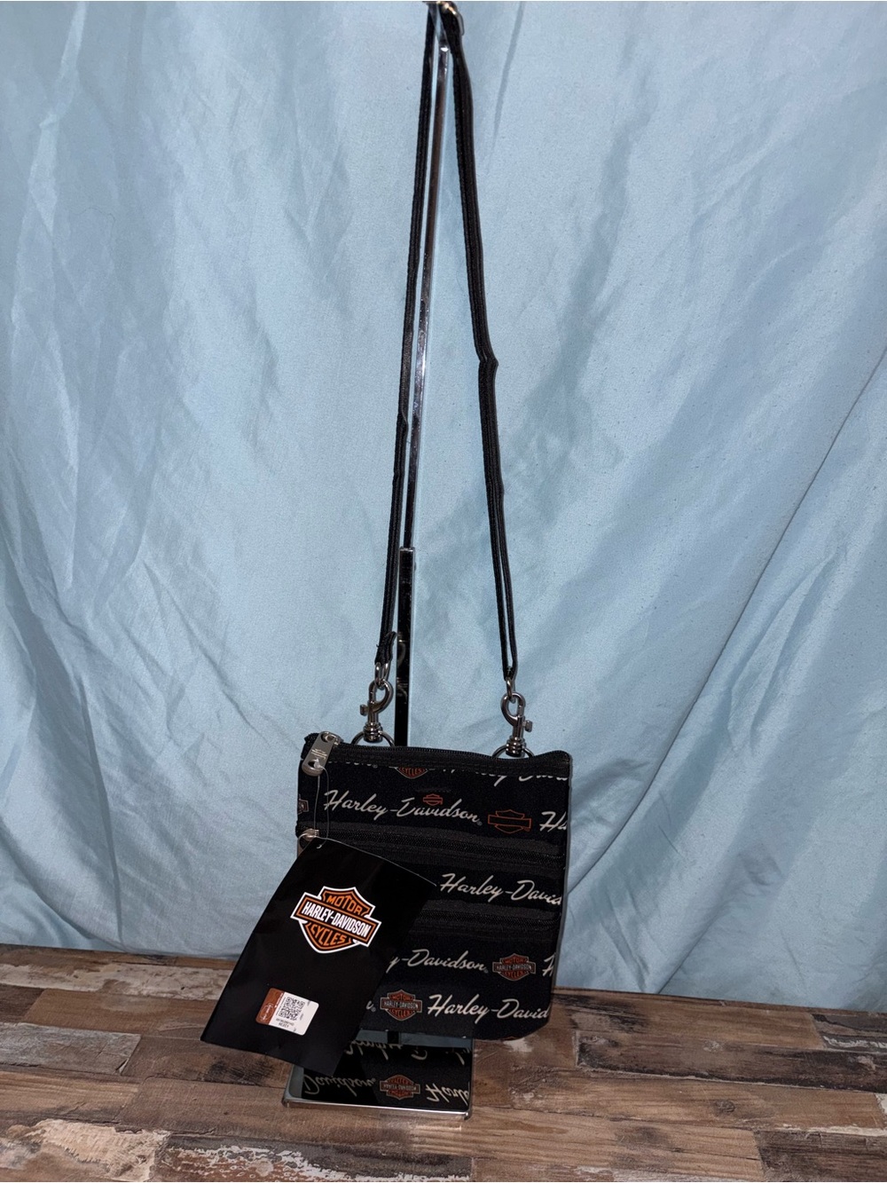 Harley-Davidson Black Crossbody with Orange Logo Accents